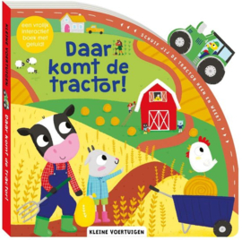 Boek Daar komt de tractor | schuifboekje karton