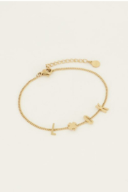 My Jewellery armband | armband luck letters goud