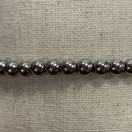 My jewellery stretch armband met kralen zilver