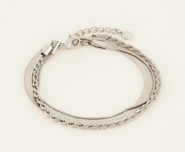 My Jewellery armband | Armband met 3 lagen zilver
