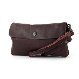 Bear Design Clutch/Mini schoudertasje 'Lydia' bordeaux
