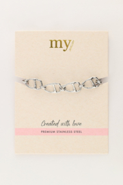 My jewellery armband schakel met ronde sluiting zilver