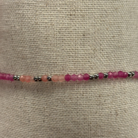My jewellery stretch armband met kralen zilver