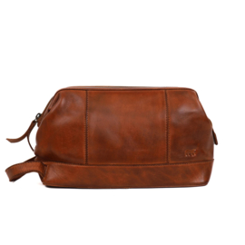 Bear Design toilettas beugelsluiting 'Oliviër' cognac