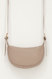 My Jewellery taupe crossbody met gouden rits