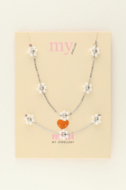 My Jewellery kinder giftbox | bloemen ketting & armband zilver