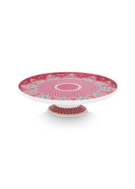 Pip Studio Mini Cake Tray flower festival dark pink 21cm