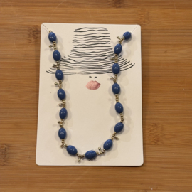 Zusss ketting met druppel kraaltjes lavendel