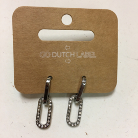 Go Dutch Label  oorbellen | steentjes zilver.