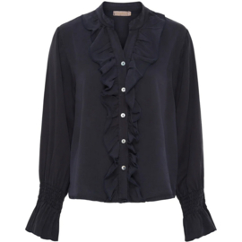 marta du chateau blouse Emilia - donkerblauw