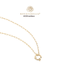 rose en camellia ketting 65cm ronde sluiting