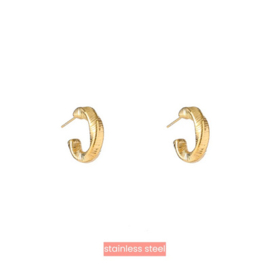Go Dutch Label Twisted Small Creole - 14K