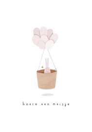 wenskaart klein liefs | hoera een meisje