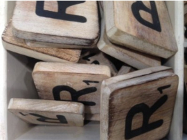 cottoncounts houten letter | Scrabble letter R