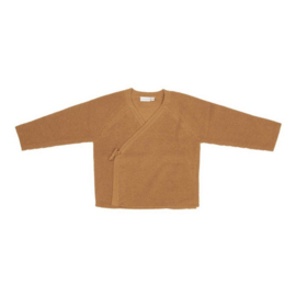Little Dutch gebreid vest overslag | almond