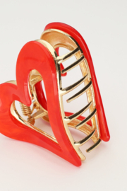 My jewellery Rode haarclip met hart