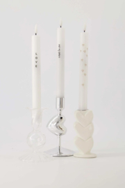 zusss Set Van 2 Ledkaarsen Love Wit/Groen/Rood