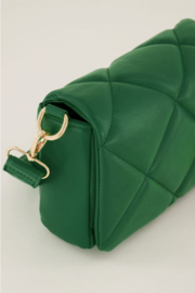 My jewellery tas | groene gewatteerde schoudertas