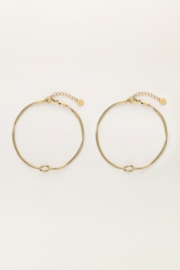My Jewellery forever connected minimalistische armbanden set goud