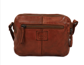 Bear Design schoudertasje 'Irem' gevlochten cognac