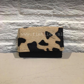 Bear Design kleine overslag portemonnee 'cow' | Jersey