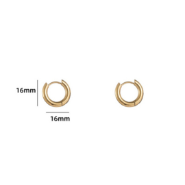 Go Dutch Label oorbellen | hoop 3 x 10mm goud