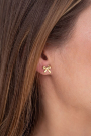 My Jewellery oorbellen kleine strikjes studs zilver