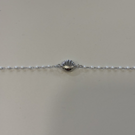 My jewellery armband parels en schelp zilver