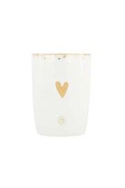 Zusss koffiemok | limited koffiemok goud hartje en confetti wit