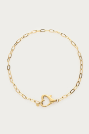 My jewellery Schakelketting met hart sluiting goud