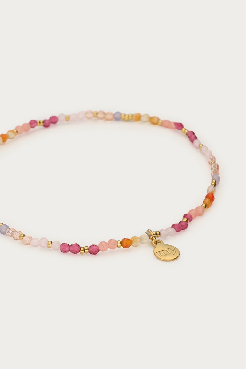 My Jewellery Botanical armband met roze kralen