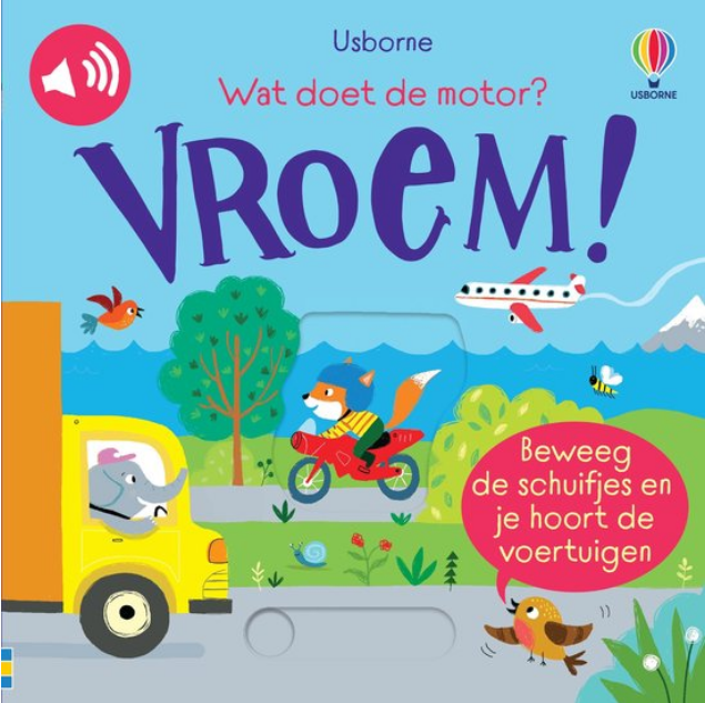 Wat doet de motor? VROEM! | geluidenboekje