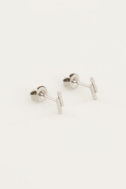 My Jewellery oorbellen | oorbellen studs twee staafjes zilver