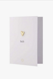 Zusss wenskaart liefs met broche hartje wit
