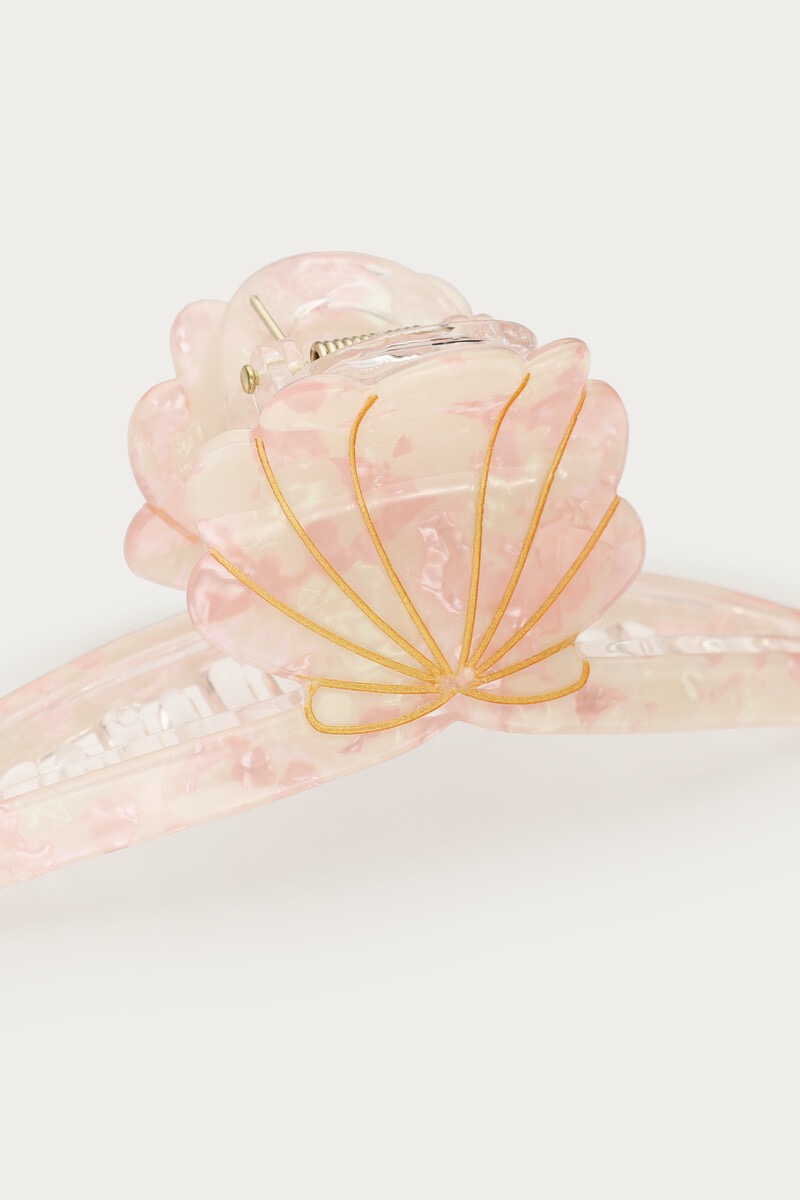 My jewellery Beige haarclip met schelp