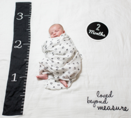 Lulujo Baby's First Year Swaddle & Cards | Loved beyond measure