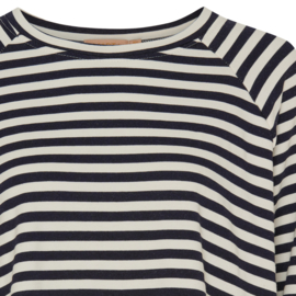 Marta Du Chateau sweater gestreept donkerblauw/wit
