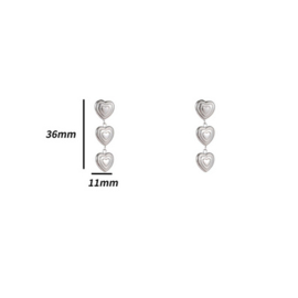 Go Dutch Label oorbellen Triple Hearts Earring - RH