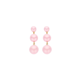 biba oorbellen stekers kralen lichtroze