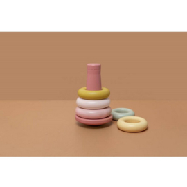 Little Dutch stapelringen kunststof | roze
