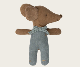 Maileg slaperige wakey babymuis in luciferdoosje blauw