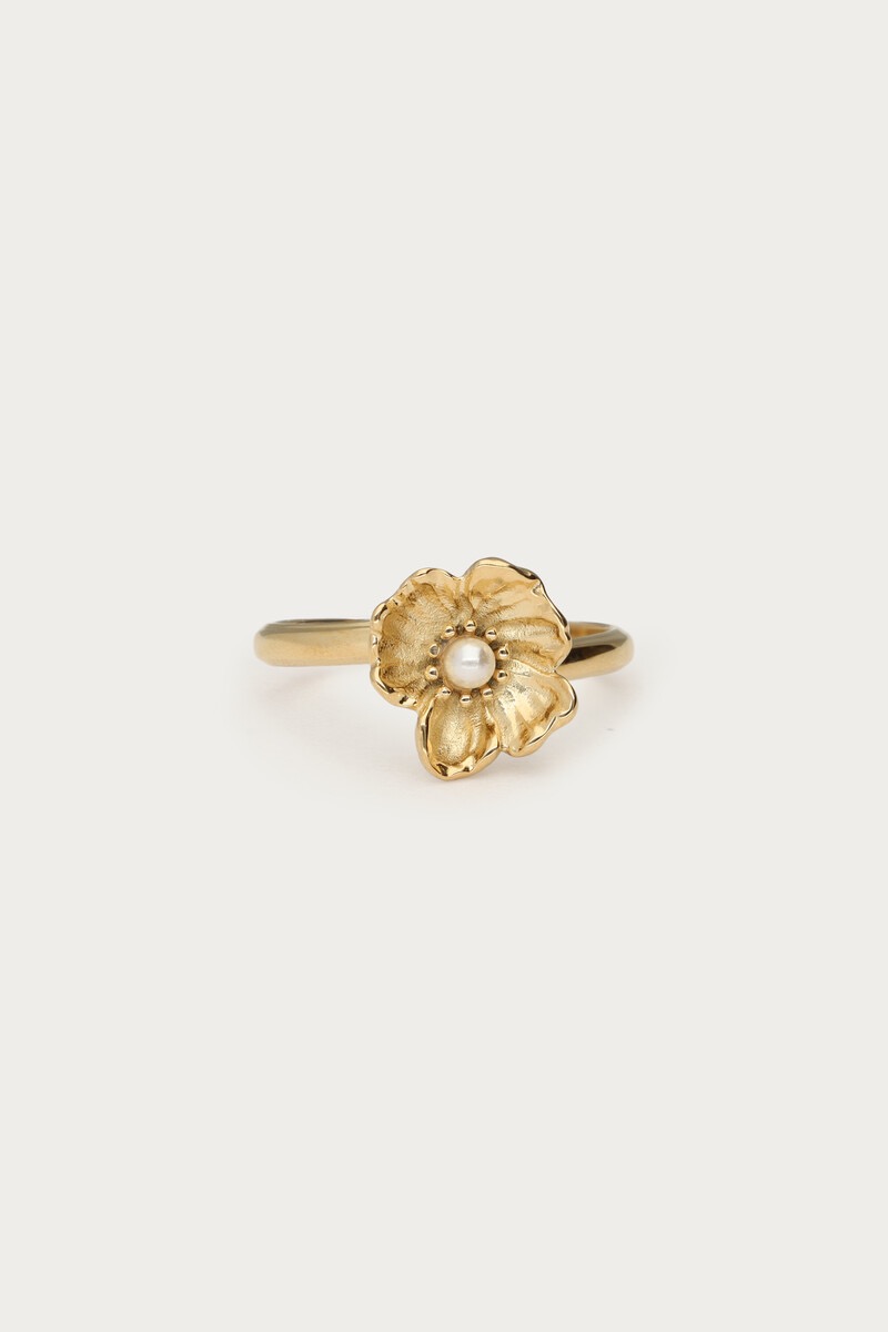 My Jewellery Botanical ring met klaproos bloem