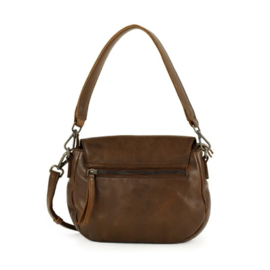 Bear Design Klein schoudertasje met flap 'Paloma' brown