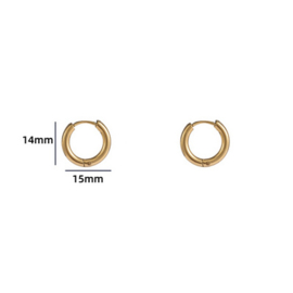 Go Dutch Label oorbellen | hoop 2,5 x 10mm goud