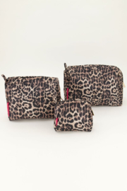 My Jewellery Bruine toilettas set met panterprint