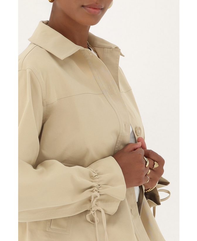 My Jewellery Beige korte trenchcoat