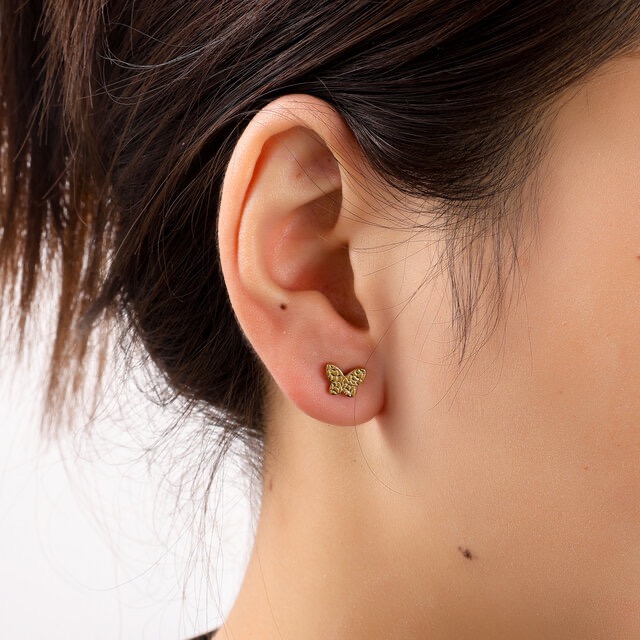 Go Dutch Label Crackled Butterfly  stud