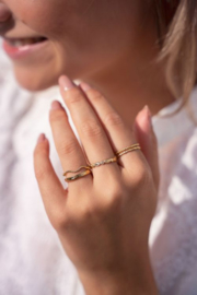 My Jewellery ring | verstelbare mix ring bohemian goud.