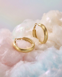 camps & camps oorbellen Matte Creole goud