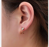 Go Dutch Label oorbellen Double Heart Stud goud
